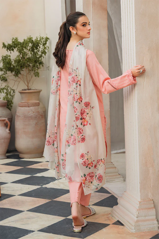ZIVA - 3PC DHANAK UNSTITCH EMBROIDERED SUIT HR-103