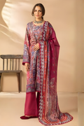 Deep Magenta Luxury Printed Lawn 3PC