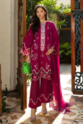 Royal Magenta Luxury Embroidered Lawn 3PC