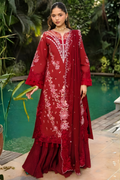 Deep Maroon Luxury Embroidered Lawn 3PC