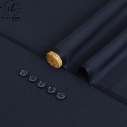 Chenab Fabrics - Wash & Wear Blue Kaptan Color Unstitched Men’s Fabric