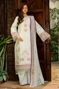 White Luxury Embroidered Lawn 3PC