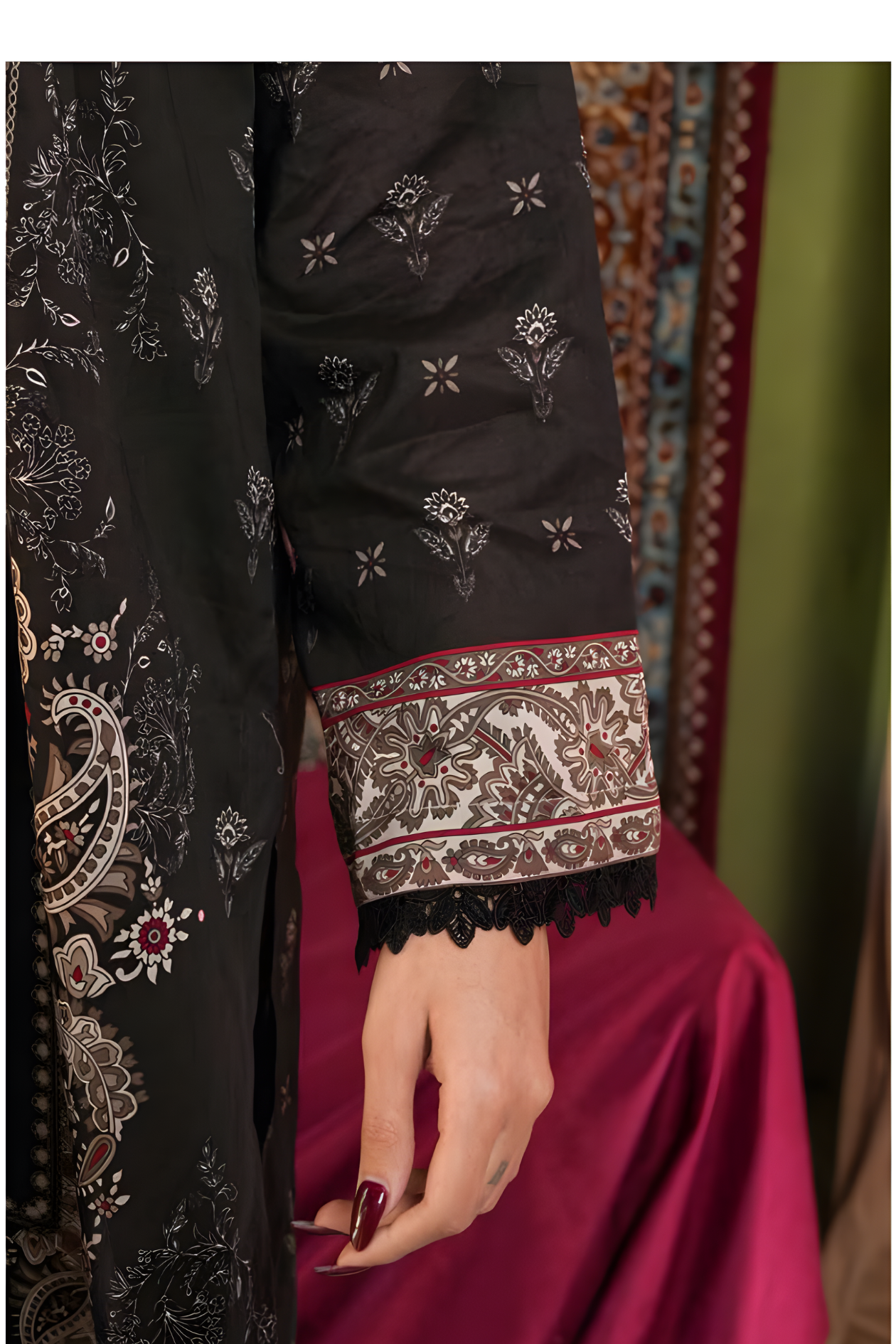 Ink Black Printed Lawn 3PC