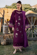 Deep Plum 3-piece embroidered suit