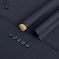 Chenab Fabrics - Premium Blue Kaptan Wash & Wear Unstitched Men’s Fabric