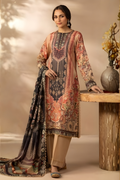 Earthy Beige Luxury Printed Lawn 3PC